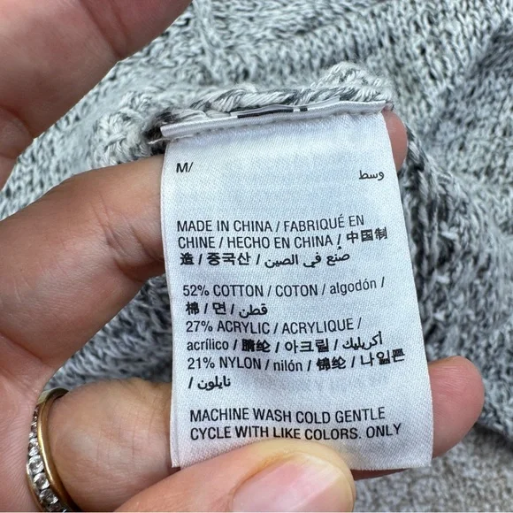 NWT Style & Co. Gray and Cream Knit Cardigan Sweater - Picture 10 of 12